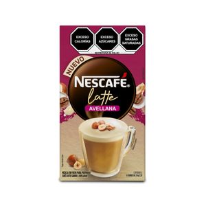 Café Soluble Nescafé Latte Sabor a Avellana Caja 6 Sobres de 20g c/u