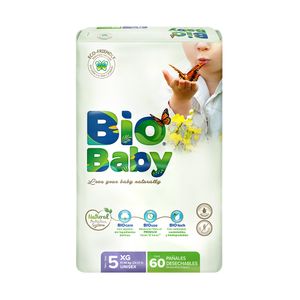Pañal Bio Baby Talla 5 X Grande 60 pañales
