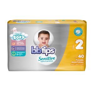 Pañal Bbtips Sensitive Talla 2 40 pañales