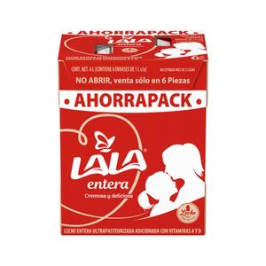 Leche Uht Entera Lala 6 Pack 1 l