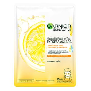 Mascarilla Facial  Tela Sachet Expresa Aclara  Garnier  1.0