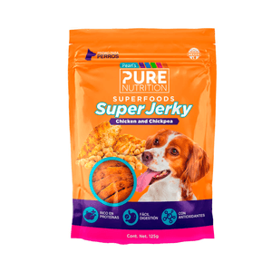 Premios para Perro Super Jerky Pure Nutrition pollo y garbanzo 125 g