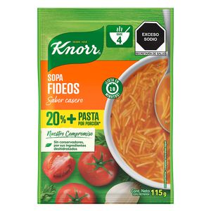 Sopa Fideo  20% Mas Pasta  Knorr  115.0 - Gr