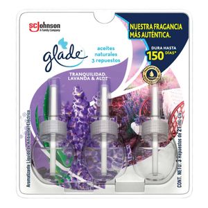 Aromatizante  Lavanda Aloe  Glade  3.0 - Pza