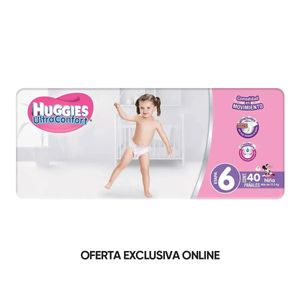 Pañal Huggies Ultraconfort Etapa 6 Niña 40 pzsNiña 40 Pañales