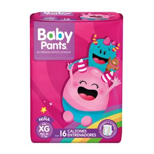 Calzón entrenador Baby Pants Niña Talla Extra Grande 16 pañales