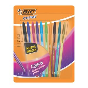 Boligrafo  Fashion 10 Pzas  Bic  1.0 - Pza