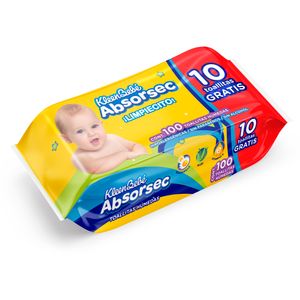 Toallitas Húmedas Absorsec 100 pzas