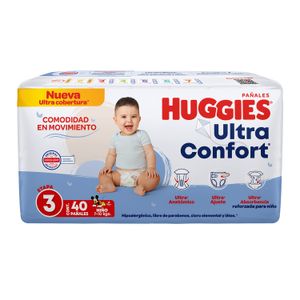 PaÑAl P/Bebe  T-3 NiÑO Ultra  Huggies  40.0 - Pza