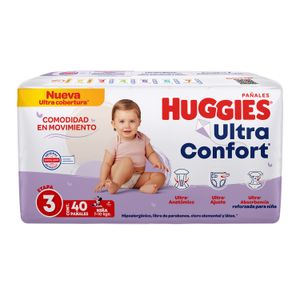 PaÑAl P/Bebe  T-3 NiÑA Ultra  Huggies  40.0 - Pza