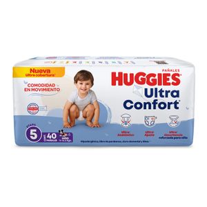 Pañal Huggies Ultraconfort Etapa 5 Niño 40 pz