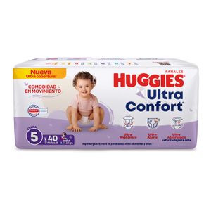 Pañal Huggies Ultraconfort Etapa 5 Niña 40 pz