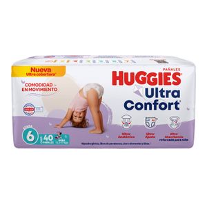 Pañal Huggies Ultraconfort Etapa 6 Niña 40 pzsNiña 40 Pañales