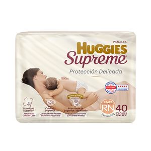 Pañal para Bebé Recién Nacido  Huggies Supreme  40 pzas