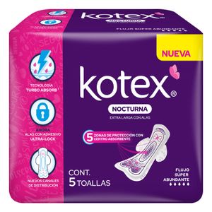 Toalla Fem  Nocturna C/A  Kotex  5.0 - Pza