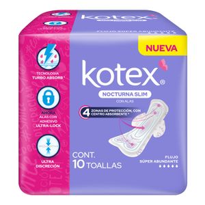 Toalla Fem  Noct C/A Ultra Delgada  Kotex  10.0 - Pza