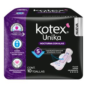 Toallas Fem  C/Alas Nocturna  Kotex Unika  10.0 - Pza