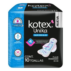 Toallas Fem  C/Alas Ultradelgada  Kotex Unika  10.0 - Pza