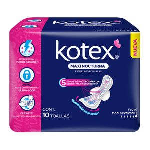 Toalla Fem  Maxi Dia&Noche Anat C/Alas  Kotex  10.0 - Pza