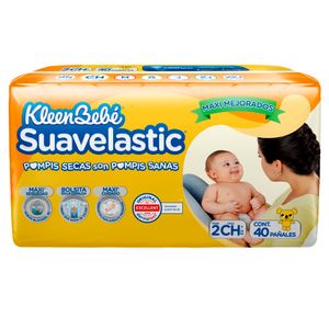 Pañales KleenBebé Suavelastic Etapa 2 Chico Unisex 40 Pañales.