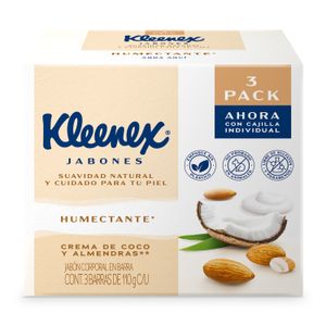 Jabon  Coco Y Almendras 3 Pack  Kleenex  3.0 - Pza