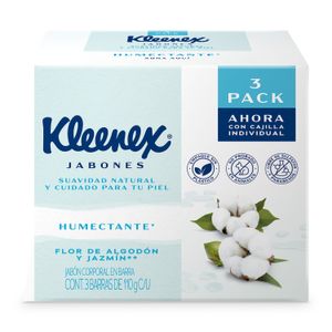 Jabon  Flor Algodon Y Jazmin 3Pack  Kleenex  3.0 - Pza