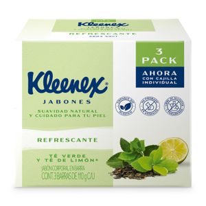 Jabon  Te Verde Y Te Limon 3 Pack  Kleenex  3.0 - Pza