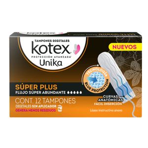 Tampones Digitales  Super Plus  Kotex  12.0 - Pza