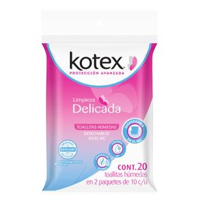 Toallitas Humedas  Limpieza Delicada  Kotex  20.0 - Pza