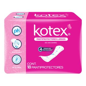 Pantiprotectores  Largos  Kotex  18.0 - Pza