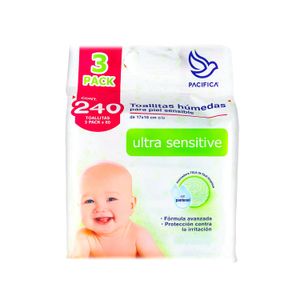 Toallitas Humedas  Ultra Sensitive  Pacifica   3.0 - Pack