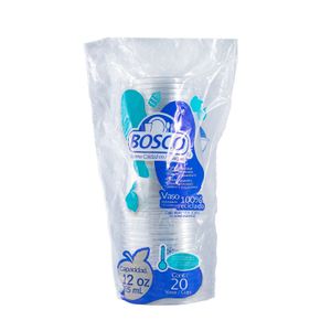 Vaso Plastico   12 Oz Translucido  Bosco   20.0 - Pza