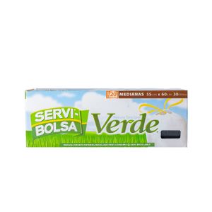 Bolsa Para Basura  Verde Mediana  Servi Bolsa  20.0 - Pza