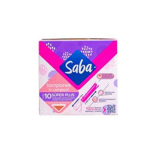 Tampon  V Compact Super Plus  Saba  10.0 - Pza