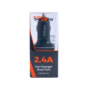 V-Plus  Cargador De Carro Dual 2.4 A  Kick Power  1.0 - Pza