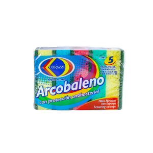 Arcobaleno  Fibra  C/esponja C/5 Pz.  Corazzi  5.0 - Pza