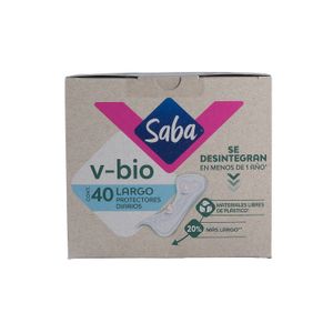 Protectores Diarios  V-Bio Largos  Saba  40.0 - Pza