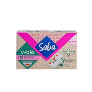 Toalla Femenina  V-Bio Delgada  Saba  15.0 - Pza