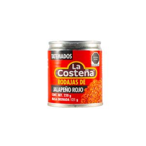 Chile  Rodajas Jalap Rojo Tatemado  La Costeña  220.0 - gr