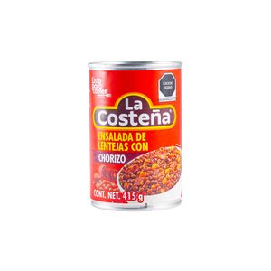 Ensalada  Lentejas C/chorizo  La Costeña  415.0 - gr