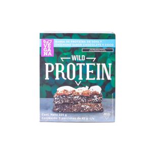 Barras  Vegana Chocolate Coco 225g  Wild Protein  5.0 - Pza