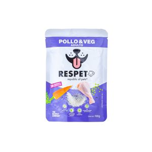 Pouch  Para Perro   Adultos - Pollo&vegetales  Respet  100.0