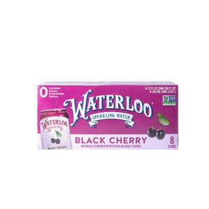 Agua Mineral  Sabor Black Cherry  Waterloo  8.0 - Pack