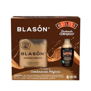 Blasón Tostado Molido Espresso Robusto 1 kg más Shakeado Corajillo
