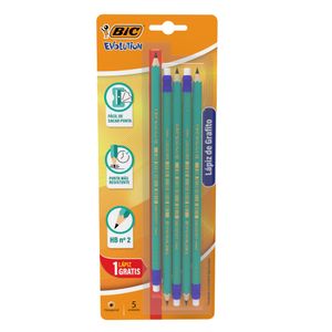 Lapices De Grafito  #hb2 4 Piezas + 1   Bic  5.0 - Pza