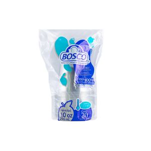 Vaso Plastico  10 Oz Translucido  Bosco   20.0 - Pza
