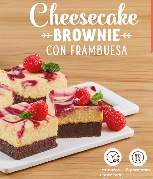 Cheesecake Brownie con Frambuesa