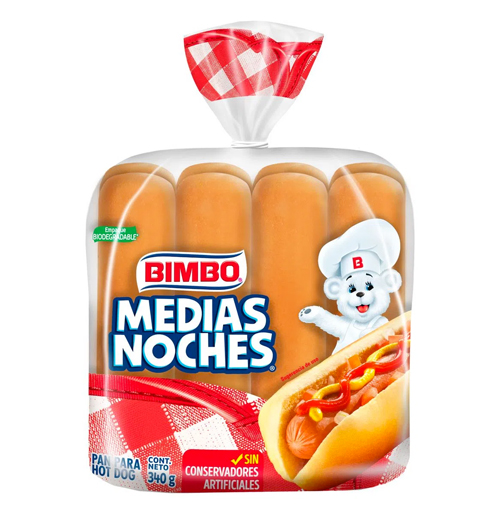 Pan para Hot Dog Bimbo Medias Noches 340 g